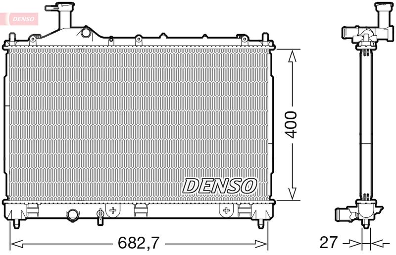 DRM45042 DENSO Радиатор, охлаждение двигателя