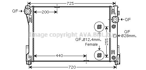 MSA2475 AVA QUALITY COOLING Радиатор, охлаждение двигателя