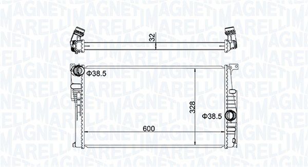 350213155100 MAGNETI MARELLI Радиатор, охлаждение двигателя