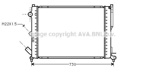 RTA2165 AVA QUALITY COOLING Радиатор, охлаждение двигателя