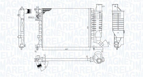 350213188500 MAGNETI MARELLI Радиатор, охлаждение двигателя