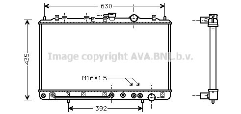 HY2074 AVA QUALITY COOLING Радиатор, охлаждение двигателя