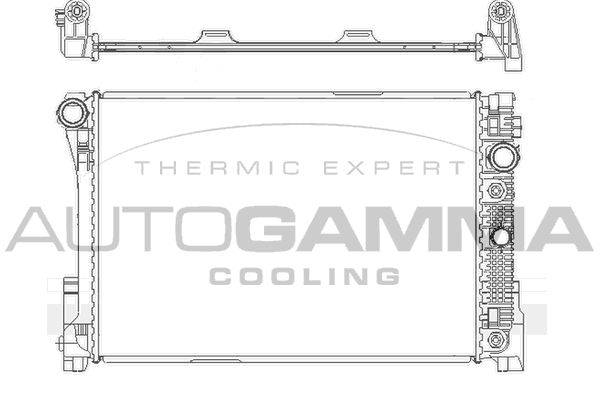 105172 AUTOGAMMA Радиатор, охлаждение двигателя