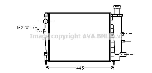 CN2041 AVA QUALITY COOLING Радиатор, охлаждение двигателя