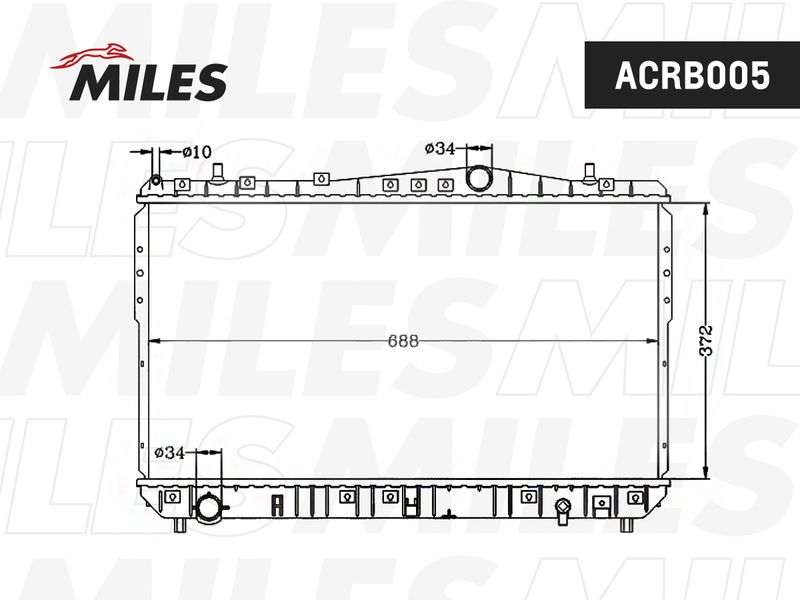 ACRB005 MILES Радиатор, охлаждение двигателя