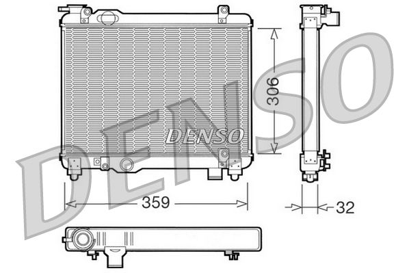 DRM09082 DENSO Радиатор, охлаждение двигателя