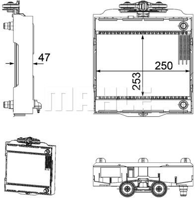 CR923000P MAHLE Радиатор, охлаждение двигателя