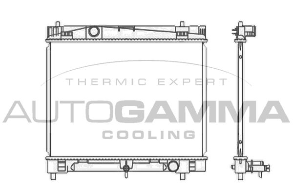 107810 AUTOGAMMA Радиатор, охлаждение двигателя