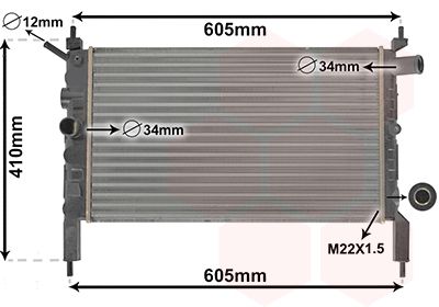 37002023 VAN WEZEL Радиатор, охлаждение двигателя