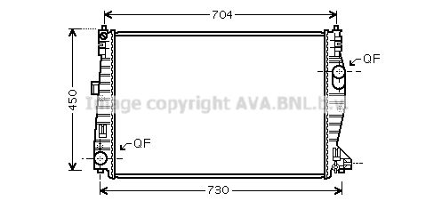 ALA2101 AVA QUALITY COOLING Радиатор, охлаждение двигателя