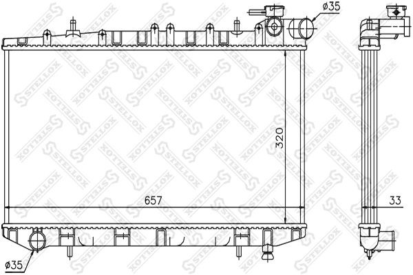 1025992SX STELLOX Радиатор, охлаждение двигателя