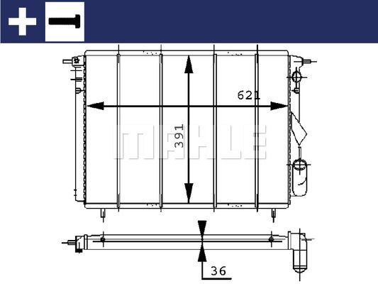 CR452000S MAHLE Радиатор, охлаждение двигателя