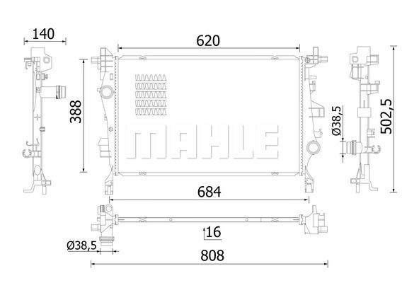 CR2426000S MAHLE Радиатор, охлаждение двигателя