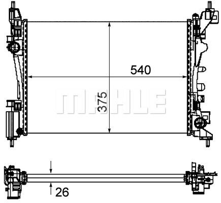 CR1121000P MAHLE Радиатор, охлаждение двигателя