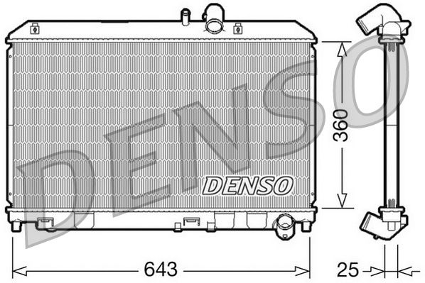 DRM44013 DENSO Радиатор, охлаждение двигателя