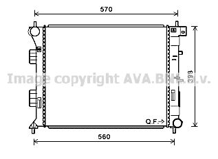 HY2338 AVA QUALITY COOLING Радиатор, охлаждение двигателя