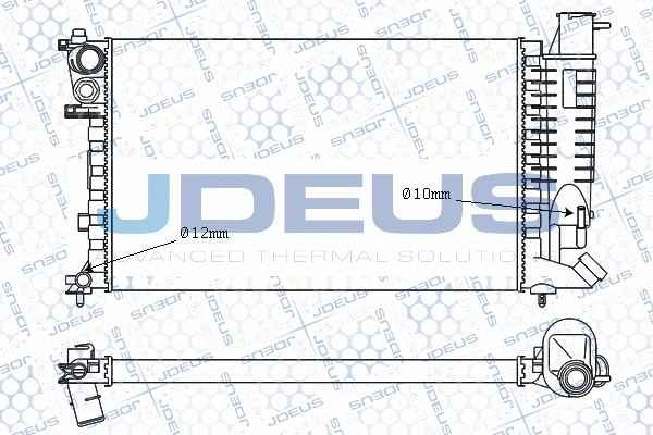 M007044A JDEUS Радиатор, охлаждение двигателя