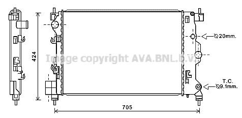 OLA2666 AVA QUALITY COOLING Радиатор, охлаждение двигателя