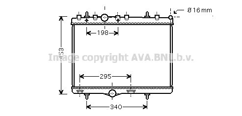 PE2255 AVA QUALITY COOLING Радиатор, охлаждение двигателя