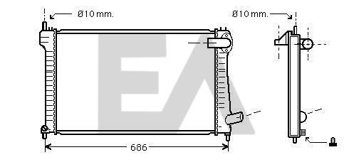 31R10097 EACLIMA Радиатор, охлаждение двигателя