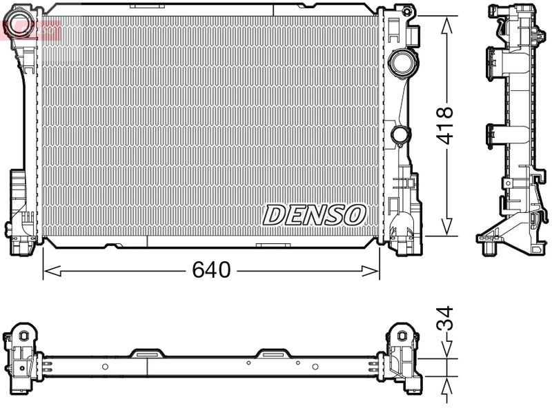 DRM17115 DENSO Радиатор, охлаждение двигателя