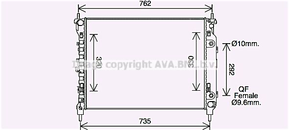 CT2067 AVA QUALITY COOLING Радиатор, охлаждение двигателя