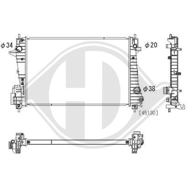 DCM3861 DIEDERICHS Радиатор, охлаждение двигателя