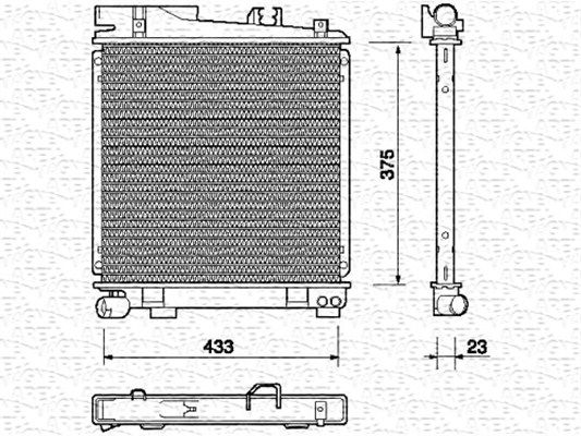 350213699000 MAGNETI MARELLI Радиатор, охлаждение двигателя