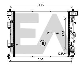 31R28099 EACLIMA Радиатор, охлаждение двигателя