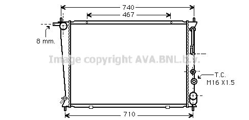 HY2054 AVA QUALITY COOLING Радиатор, охлаждение двигателя