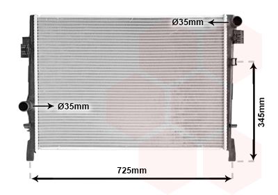 07002105 VAN WEZEL Радиатор, охлаждение двигателя