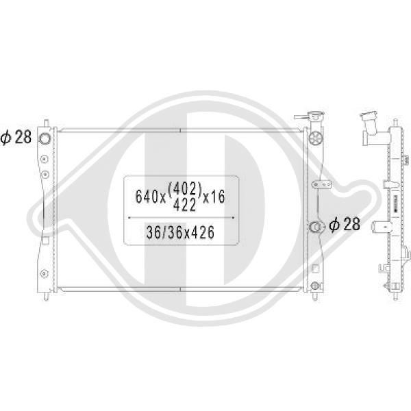 DCM2510 DIEDERICHS Радиатор, охлаждение двигателя