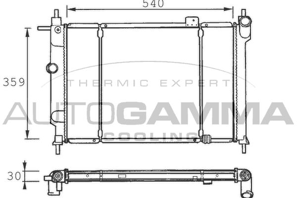 100668 AUTOGAMMA Радиатор, охлаждение двигателя