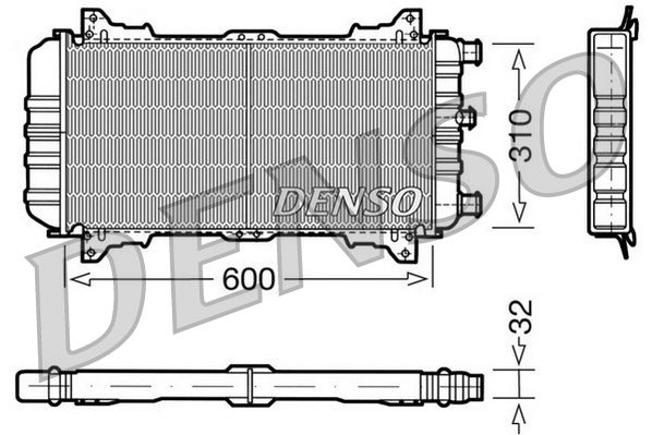 DRM10018 DENSO Радиатор, охлаждение двигателя