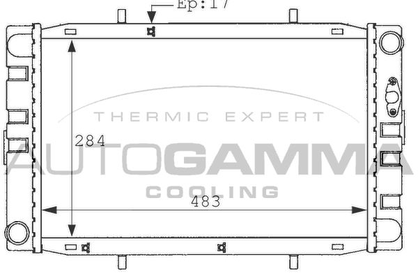 100922 AUTOGAMMA Радиатор, охлаждение двигателя