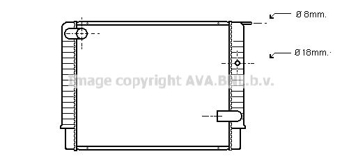 VO2033 AVA QUALITY COOLING Радиатор, охлаждение двигателя