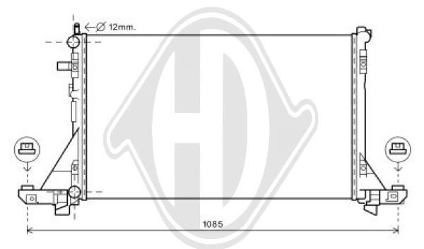 DCM2968 DIEDERICHS Радиатор, охлаждение двигателя