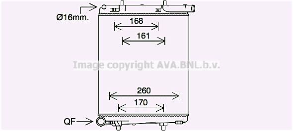 PE2411 AVA QUALITY COOLING Радиатор, охлаждение двигателя