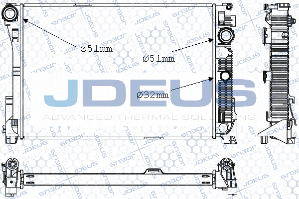 M0170520 JDEUS Радиатор, охлаждение двигателя