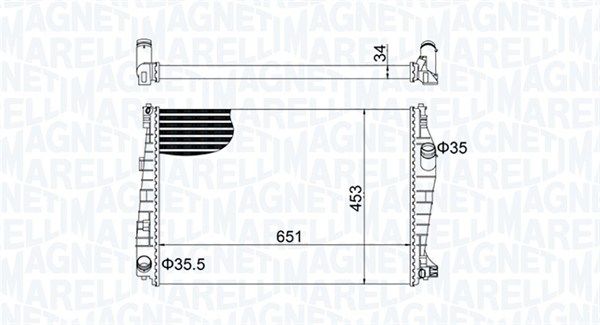 350213152000 MAGNETI MARELLI Радиатор, охлаждение двигателя