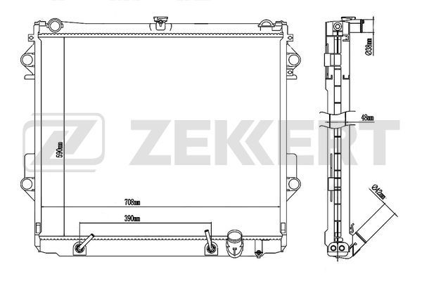 MK1088 ZEKKERT Радиатор, охлаждение двигателя