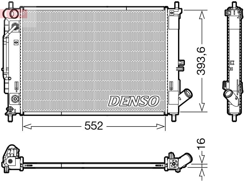 DRM41016 DENSO Радиатор, охлаждение двигателя