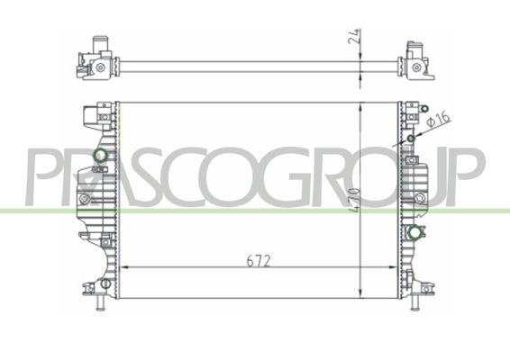 FD082R002 PRASCO Радиатор, охлаждение двигателя