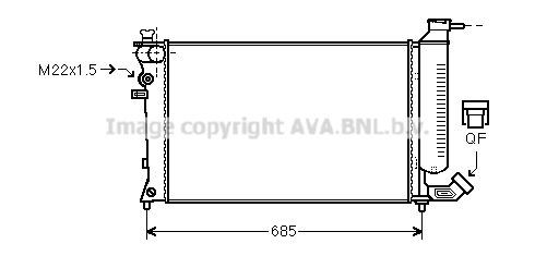 PEA2137 AVA QUALITY COOLING Радиатор, охлаждение двигателя