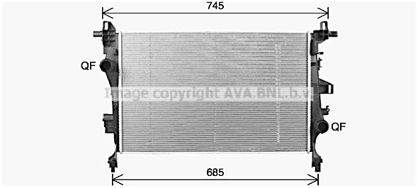 FT2468 AVA QUALITY COOLING Радиатор, охлаждение двигателя