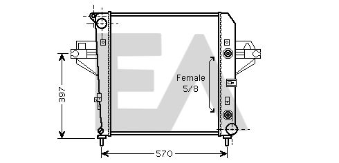 31R33015 EACLIMA Радиатор, охлаждение двигателя