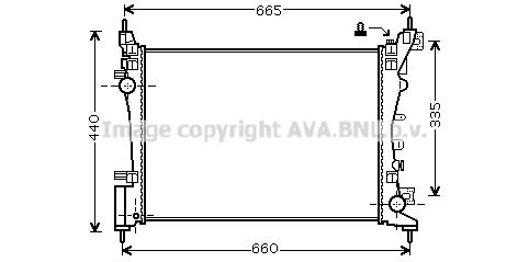 OL2574 AVA QUALITY COOLING Радиатор, охлаждение двигателя