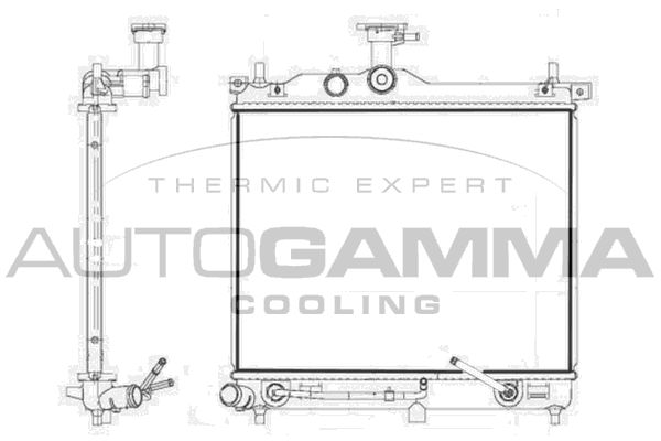 107580 AUTOGAMMA Радиатор, охлаждение двигателя
