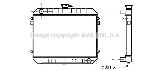 OL2232 AVA QUALITY COOLING Радиатор, охлаждение двигателя