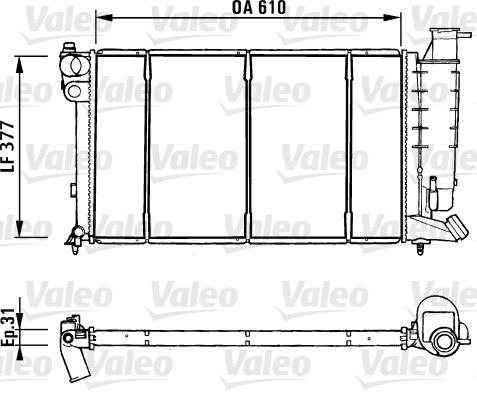 731181 VALEO Радиатор, охлаждение двигателя